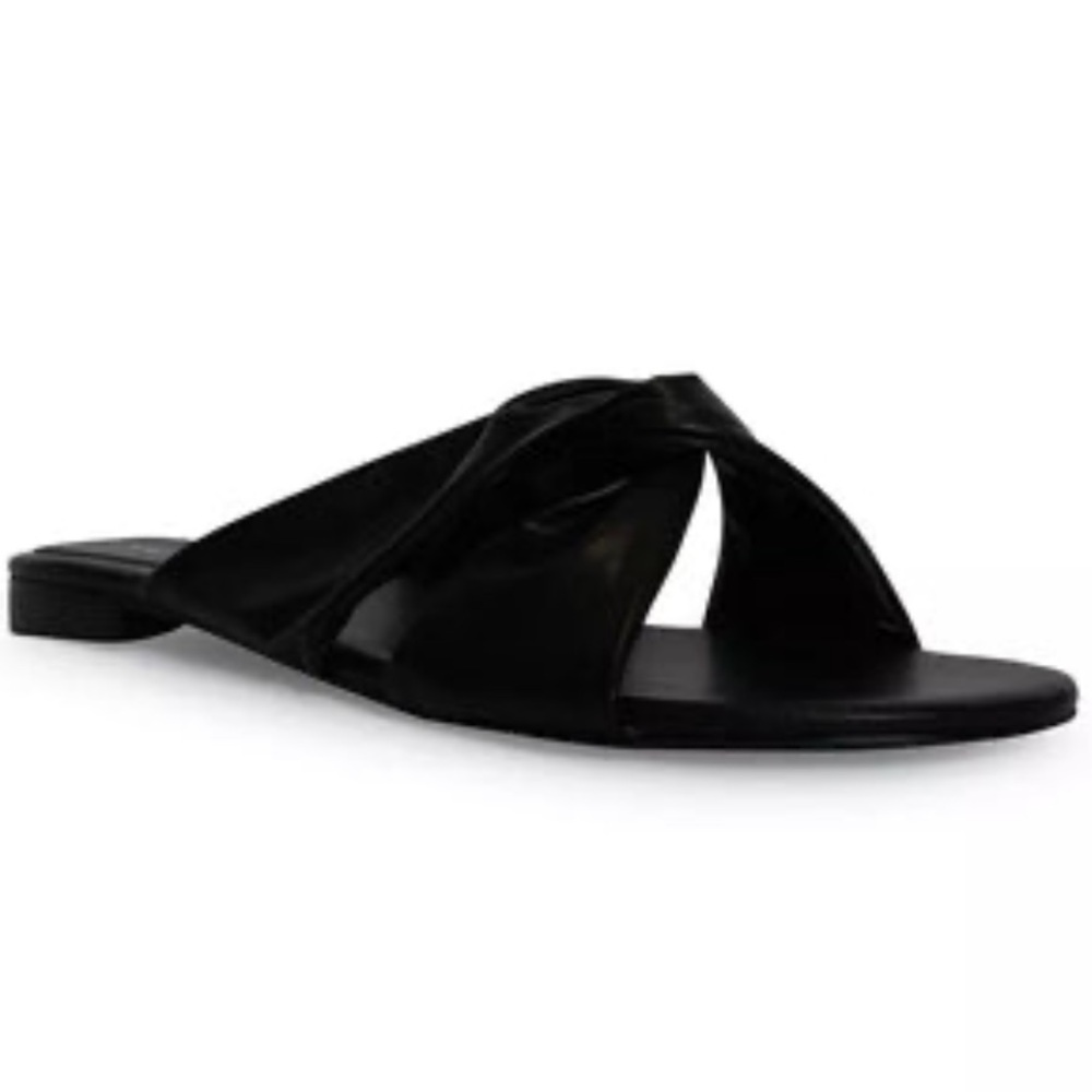 Smash Black Nina Slip On Flat Sandals Size 13